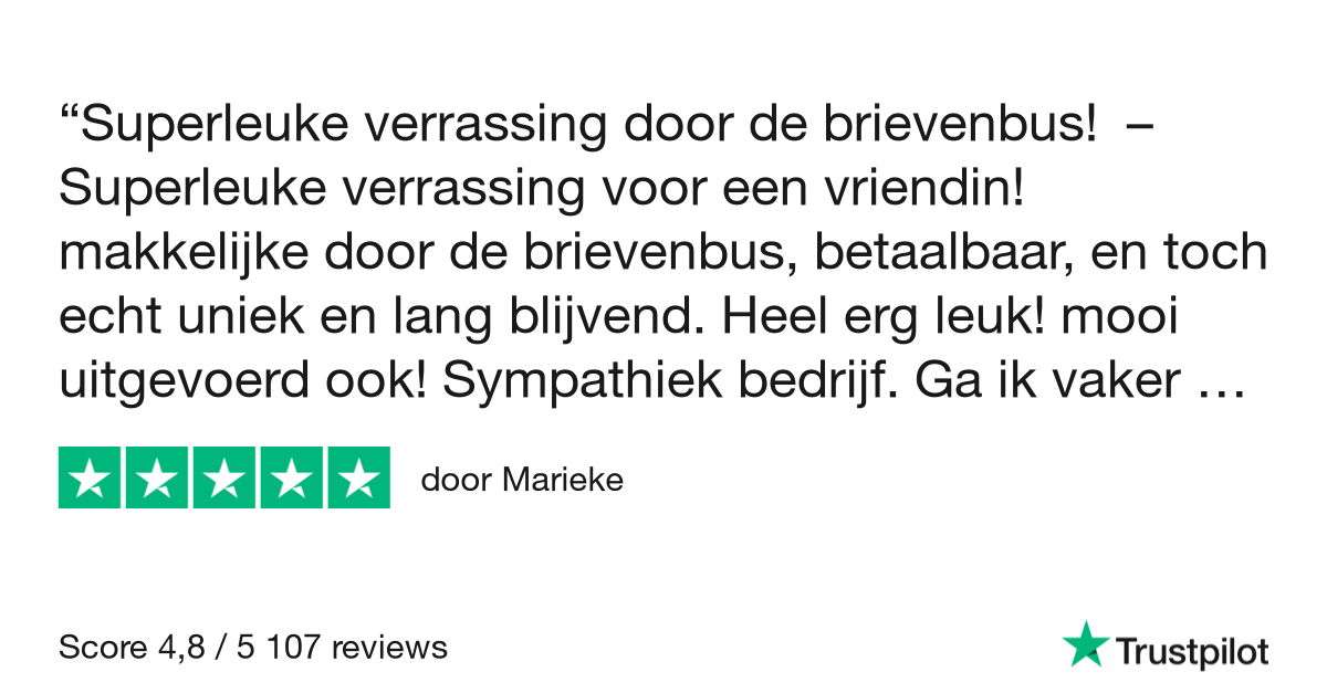 Superleuke verrassing door de brievenbus!
