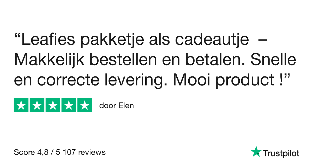 Leafies pakketje als cadeautje