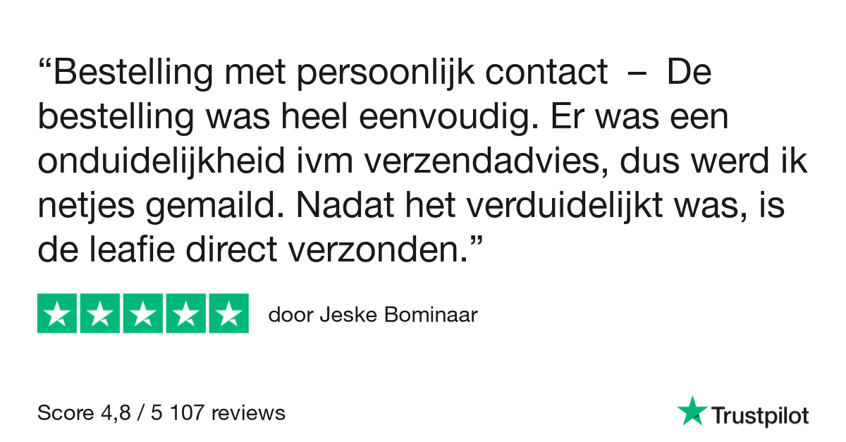 Bestelling met persoonlijk contact